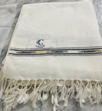 White Fabric Shawl - Caltur Collections