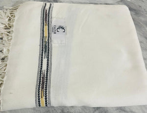 White Fabric Shawl - Caltur Collections